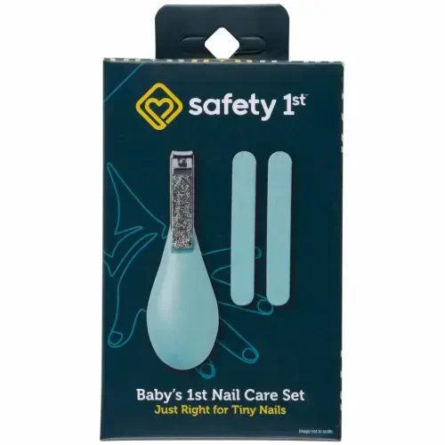 Safety 1ˢᵗ Baby's 1ˢᵗ Nail Care Clipper Emery Board Set, Sea Stone Aqua, Infant - 7