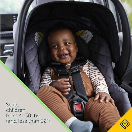 Safety 1ˢᵗ® onBoard™ Insta-Latch™ DLX Infant Car Seat with Base, Baby Car Seat for 4-30 lbs., Rear Facing Car Seat, Beach Rose - 4