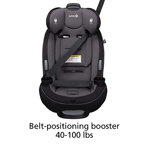 Safety 1st Grow and Go Çok Fonksiyonlu Dönüştürülebilir Oto Koltuğu, Arkaya Yönelik 5-40 pound, Öne Yönelik 22-65 pound ve Kemer Pozisyonlu Takviye 40-100 pound, Karbon Gül - 9