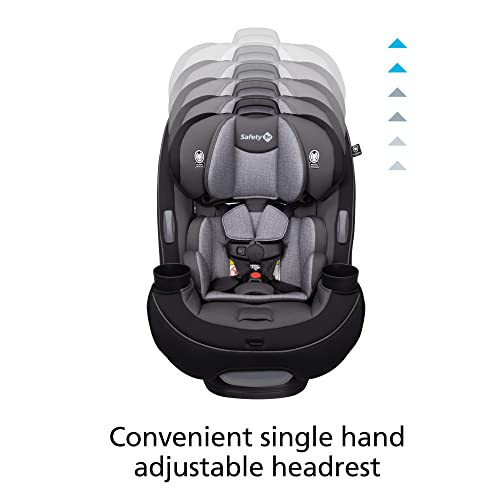 Safety 1st Grow and Go Çok Fonksiyonlu Dönüştürülebilir Oto Koltuğu, Arkaya Yönelik 5-40 pound, Öne Yönelik 22-65 pound ve Kemer Pozisyonlu Takviye 40-100 pound, Karbon Gül - 10