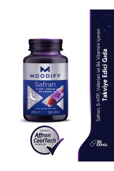 Saffron 5 Htp Valerian Vitamin B6 30 Capsules - 7