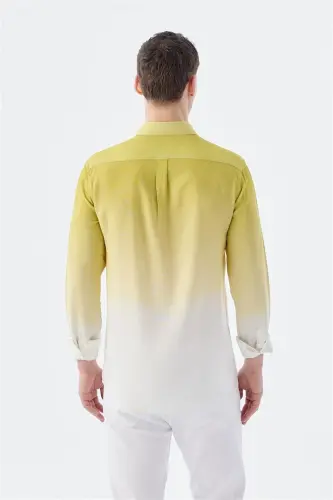 Safran Comfort Fit Düğmeli Yaka Kolay Ütülenebilir Gömlek - 5
