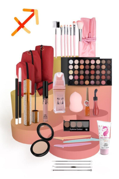 Sagittarius Zodiac Makeup Set for Tanned Skin - 1