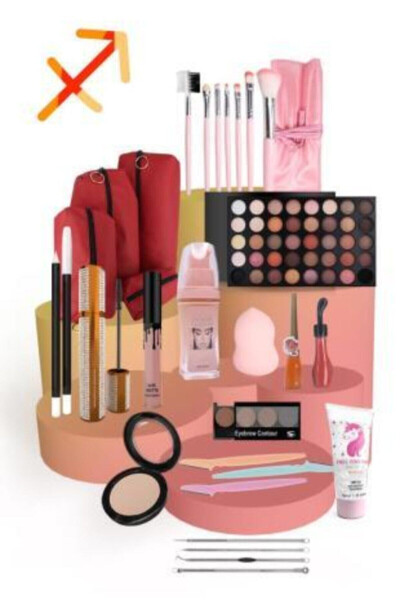 Sagittarius Zodiac Makeup Set for Tanned Skin - 2