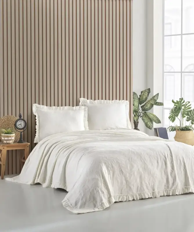 Şaheser Home Collection Double Bedspread Ilda Cream - 1