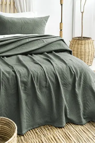 Şaheser Home Collection Двуспальное покрывало Silvia Зеленый - NEVRESIMDUNYASI (1)