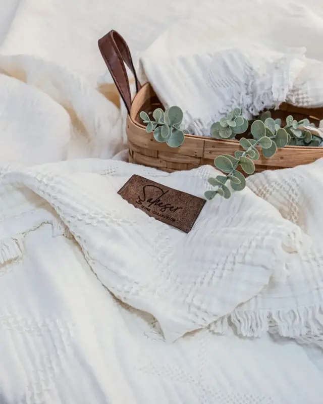 Şaheser Home Collection Müslin Yatak Örtüsü Çift Kişilik Oscar Krem - 2