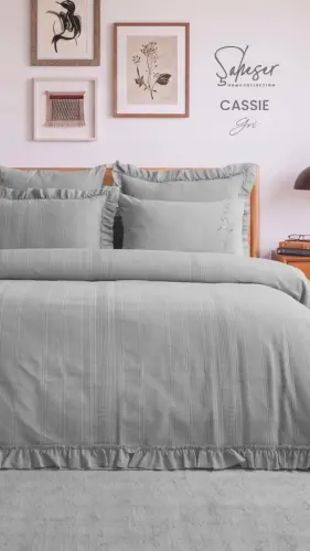 Şaheser Home Collection Yatak Örtüsü Çift Kişilik Cassie Gri - 1