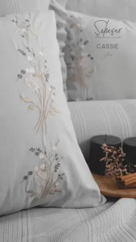 Şaheser Home Collection Yatak Örtüsü Çift Kişilik Cassie Gri - NEVRESIMDUNYASI (1)
