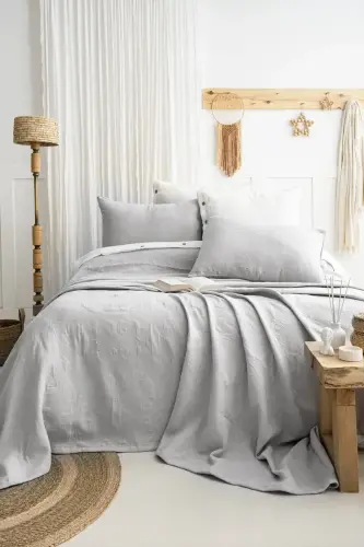 Şaheser Home Collection Yatak Örtüsü Çift Kişilik Julia A.Gri - 1
