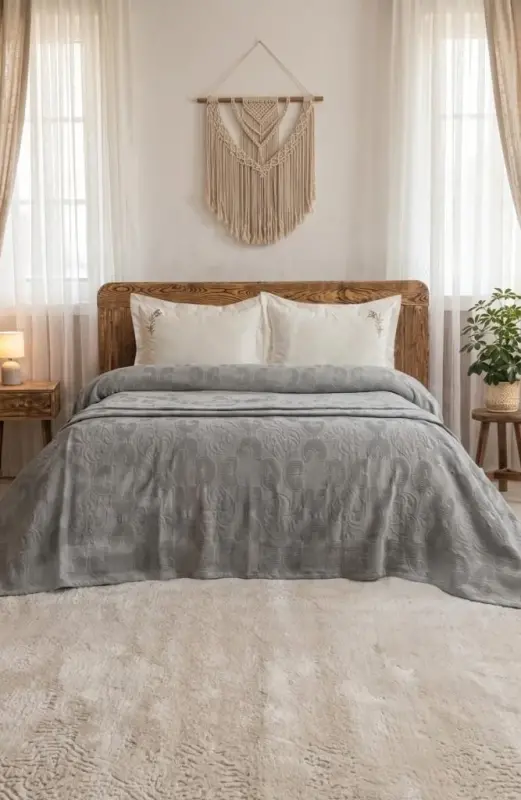 Şaheser Home Collection Yotoq Yopig'i Ikki Kishilik Anita Yashil - NEVRESIMDUNYASI