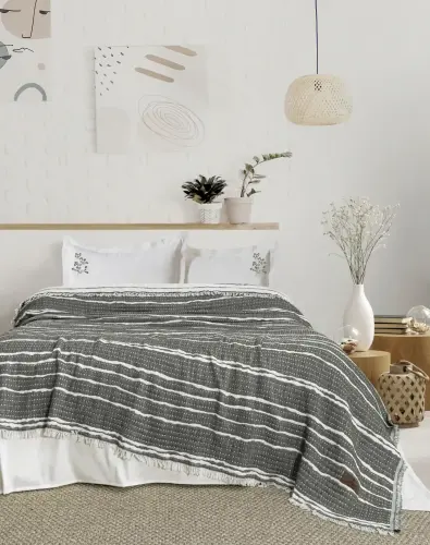 Şaheser Home Collection Yotoq yopig'i to'plami Sera Xaki - 1