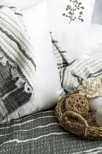 Şaheser Home Collection Yotoq yopig'i to'plami Sera Xaki - NEVRESIMDUNYASI (1)