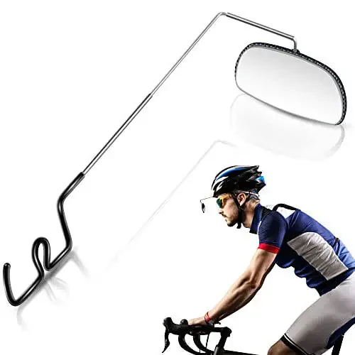 Saillong Bike Eyeglass Mirror 360 Degree Adjustable Lightweight Bicycle Cycling Rear View Helmet Mirror for Cycling Ideal Cycling Accessories (1 Piece) - 1