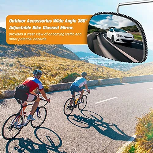 Saillong Bike Eyeglass Mirror 360 Degree Adjustable Lightweight Bicycle Cycling Rear View Helmet Mirror for Cycling Ideal Cycling Accessories (1 Piece) - 4