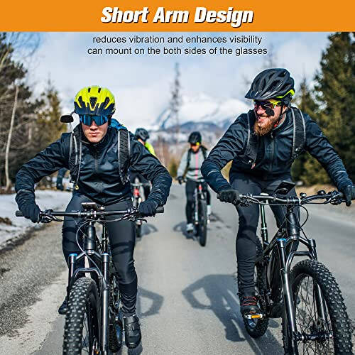 Saillong Bike Eyeglass Mirror 360 Degree Adjustable Lightweight Bicycle Cycling Rear View Helmet Mirror for Cycling(1 Piece) - 5