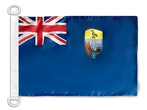 Saint Helena NAUTICAL Flag 18'' x 12'' - Saint Helenian flags 30 x 45 cm. - Banner 12x18 in for boat - AZ FLAG 