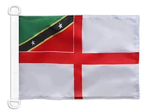 Saint Kitts va Nevis Harbiy-dengiz bayrog'i NAUTICAL Bayroq 18'' x 12'' - Nevis urush bayroqlari 30 x 45 sm. - Qayiq uchun banner 12x18 dyuym - AZ FLAG 