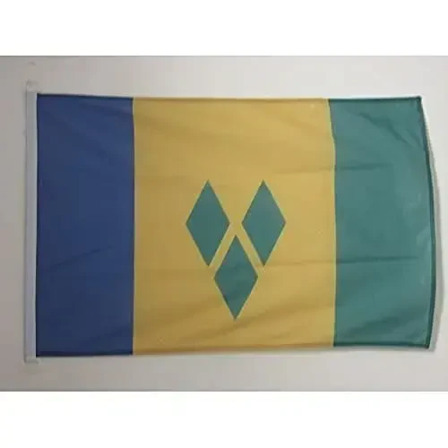 Saint Vincent NAUTICAL Flag 18'' x 12'' - Vicentian flags 30 x 45 cm. - Banner 12x18 in for boat - AZ FLAG - 1