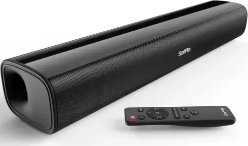 Saiyin Sound Bars for TV, 40 Watts Small Soundbar for TV,Surround Sound System TV Sound Bar Speakers with Bluetooth/Optical/AUX Connection for PC/Gaming/Projectors,17inch- - 1