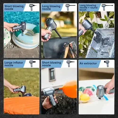 SakerPlus Car Vacuum Cleaner-Wireless Handheld Car Vacuums with Best Suction,Brushless Motor 12000PA High Power,3 in 1 Mini Portable Vacuum Cleaner Cordless - 5