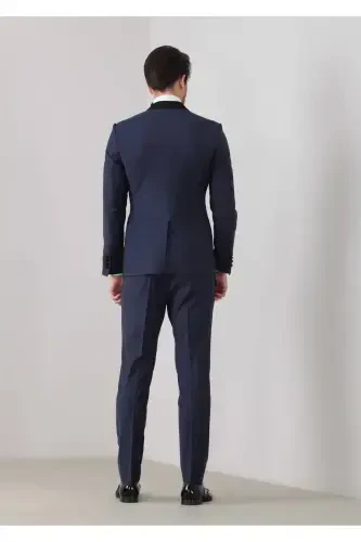 Saks Fashion Slim Fit Double Breasted Woven Tuxedo Suit - 4