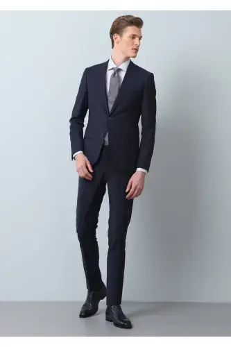 Saks Fifth Avenue Straight Fit Slim Fit Wool Blend Suit - 1