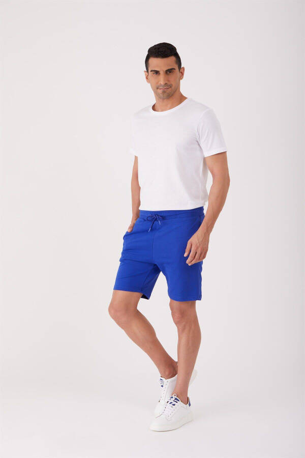 Saks Men's Regular Fit Plain Casual Knit Shorts - 88548 - 8