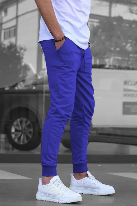 Saks Paçası Lastikli Erkek Eşofman 4821-Saks - MADMEXT