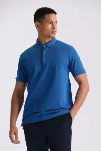 Saks Slim Fit %100 Pamuk Merserize Polo Yaka T-shirt 