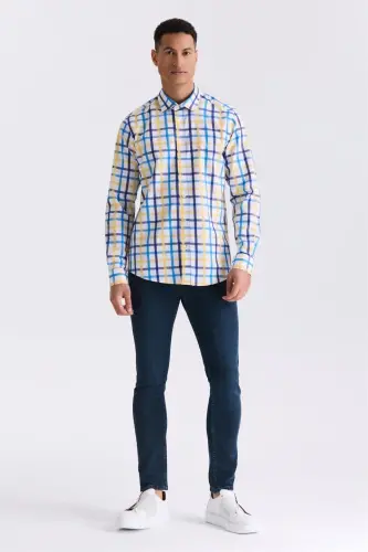 Saks Slim Fit Yaka Düğmeli Gömlek - JAKAMEN (1)