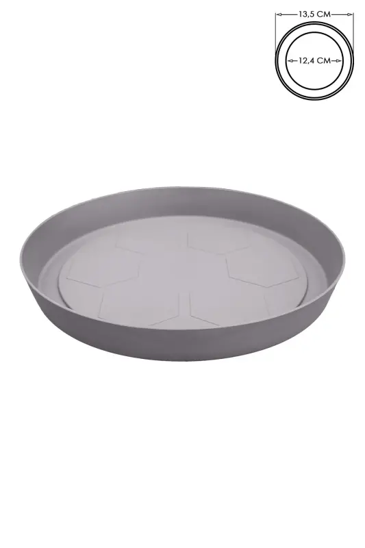 Saks tabağı 13,5cm Yalı Vaha No3 Tabak Mocha Serinova Saksısı Altlığı 3 Numara Plastik-MOCHA3 - TOXA