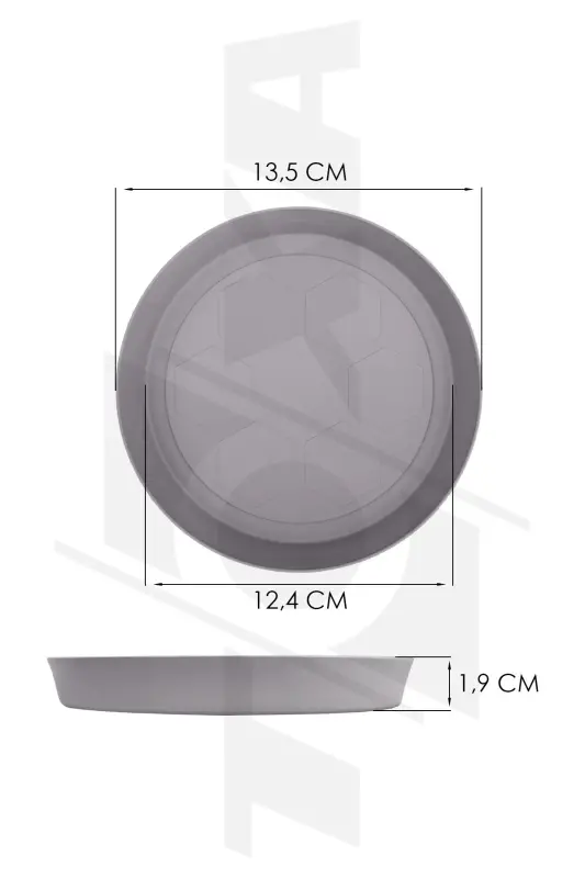 Saks tabağı 13,5cm Yalı Vaha No3 Tabak Mocha Serinova Saksısı Altlığı 3 Numara Plastik-MOCHA3 - 2