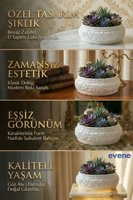 Saksı Büyük Saksı Çiçek Saksısı Büyük Boy Saksı Salon Saksısı Model 5 Beyaz Saksı - Beyaz - 2