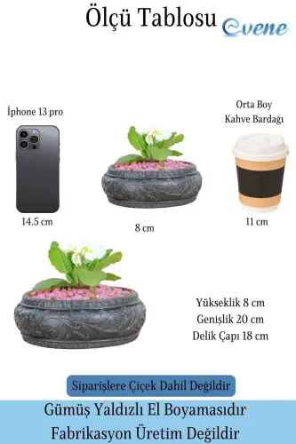 Saksı Büyük Saksı Çiçek Saksısı Büyük Boy Saksı Salon Saksısı Model 5 Siyah Saksı-Siyah - EVENE (1)