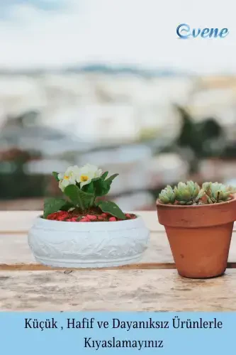 Saksı Katta Saksı Gul Saksısı Katta Oʻlcham Saksı Salon Saksısı Model 5 Oq Saksı-Oq - 3