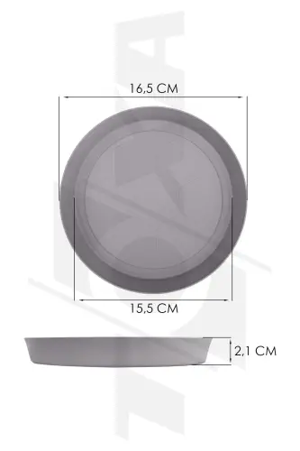 Saksı Tabağı 16,5cm Yalı Vaha No4 Tabak Mocha Serinova Saksısı Altlığı 4 Numara Plastik-MOCHA4 - TOXA (1)