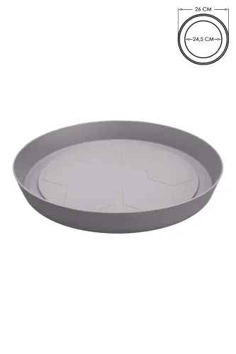 Saksı Tabağı 26cm Yalı Vaha No6 Tabak Mocha Serinova Saksısı Altlığı 6 Numara Plastik Altlık-MOCHA6 