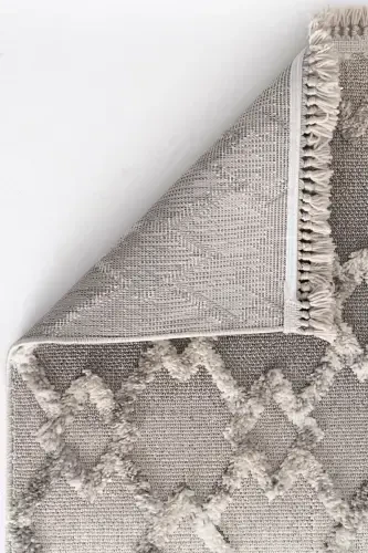 Sakura 2203 Grey Hav Non-Shedding Ethnic Patterned Modern Woven Boucle Living Room Rug-Grey 3 - 3