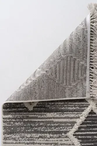 Sakura 2206 Grey Hav Non-Shedding Ethnic Patterned Modern Woven Boucle Living Room Rug-Grey 9 - 5