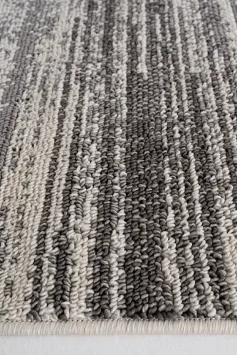 Sakura 2206 Grey Hav Non-Shedding Ethnic Patterned Modern Woven Boucle Living Room Rug-Grey 9 - 7