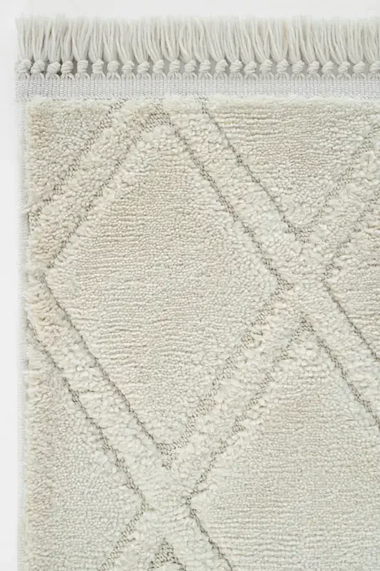 Sakura 2209 Cream Hav Non-shedding Ethnic Patterned Modern Woven Boucle Living Room Carpet Sss-Cream 5 - 5