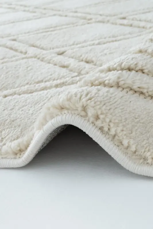 Sakura 2209 Cream Hav Non-shedding Ethnic Patterned Modern Woven Boucle Living Room Carpet Sss-Cream 5 - 7