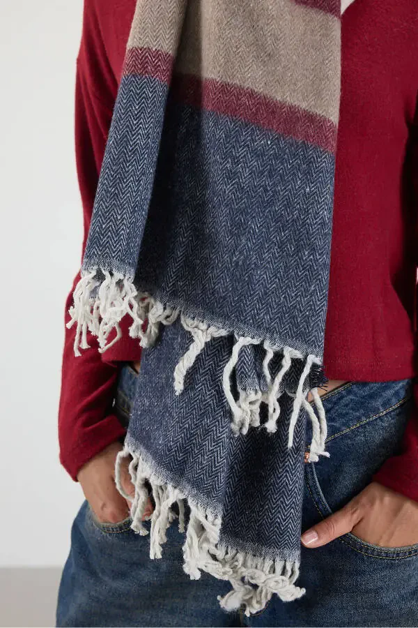 Шаль с цветными блоками Шаль2039-d2 - 3