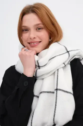 Шаль с квадратным рисунком Шаль2019-a4 - 1