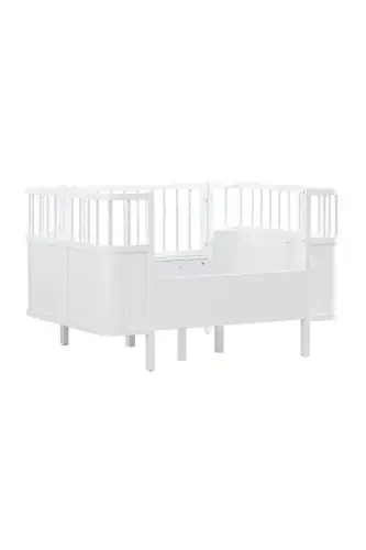 Sallanadigan MDF Beshik, Bella O'suvchi Beshik 90x120 1 Adet Comfort Matras - Oq - 6