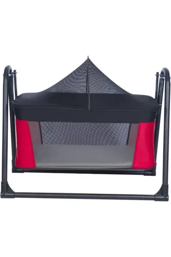 Sallanır Lüks Sallanır Portatif Kurulumlu Sepet Beşik Hamak Beşik Kırmızı 30 cm. Metal 45 cm. Garanti - KIRMIZI - 3