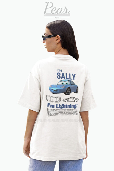 Sally Mcqueen Cars Baskılı Tişört Oversize T-Shirt-Sally 