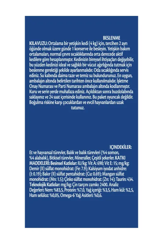 Salmon and Trout Cat Wet Food Canned 400 gr - 3