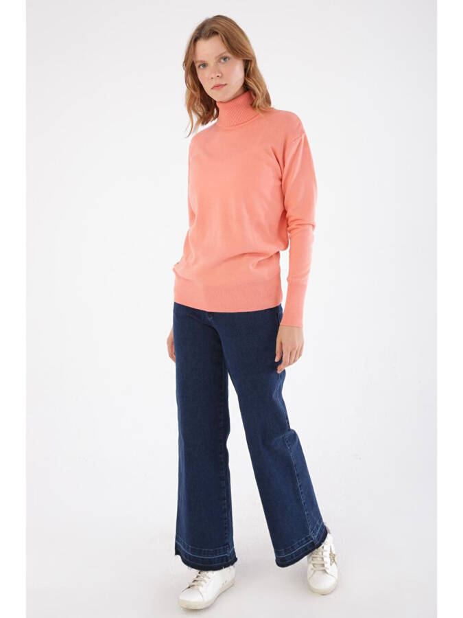 Salmon Fisherman's Rib Knit Short Cardigan - 6